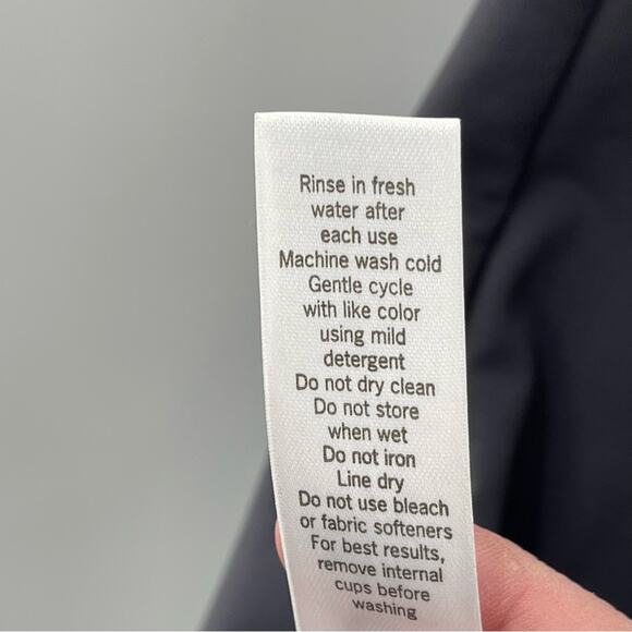 Athleta Coastline Swim Tank Racerback Strappy Dress in Deep Gray Size Medium - Picture 10 of 11